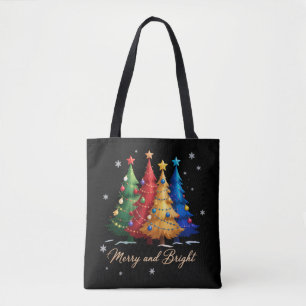 Fröhliche und helle Weihnachtsbäume Weihnachtsgesc