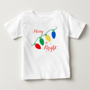 Fröhliche und helle Weihnachtsbeleuchtung Personal Baby T-shirt