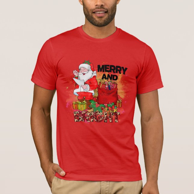 Fröhliche und helle Weihnachtsfeier T-Shirt (Vorderseite)