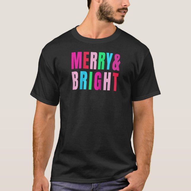 Fröhliche und helle Weihnachtsfrauen Mädchen Kinde T-Shirt (Vorderseite)