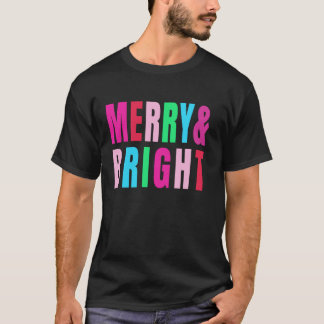 Fröhliche und helle Weihnachtsfrauen Mädchen Kinde T-Shirt