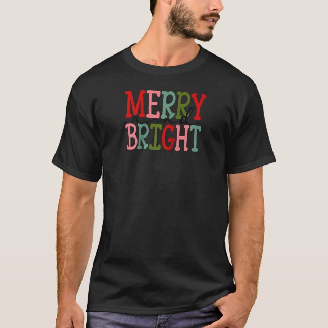 Fröhliche und helle Weihnachtsfrauen Mädchen Kinde T-Shirt (Vorderseite)