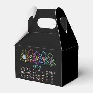 Fröhliche und helle Weihnachtslichter Geschenkschachtel
