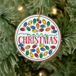Fröhliche und helle Weihnachtsschmuck, Weihnachtsb Keramik Ornament