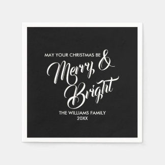 Fröhliche und helle Weihnachtszeitschrift Napkin Serviette