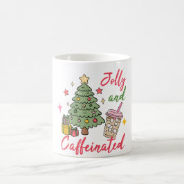 Fröhliche und koffeinhaltige Weihnachtstasse Kaffeetasse