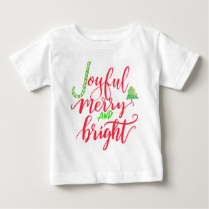 Fröhliche und leuchtend rote Typografie Baby T-shirt