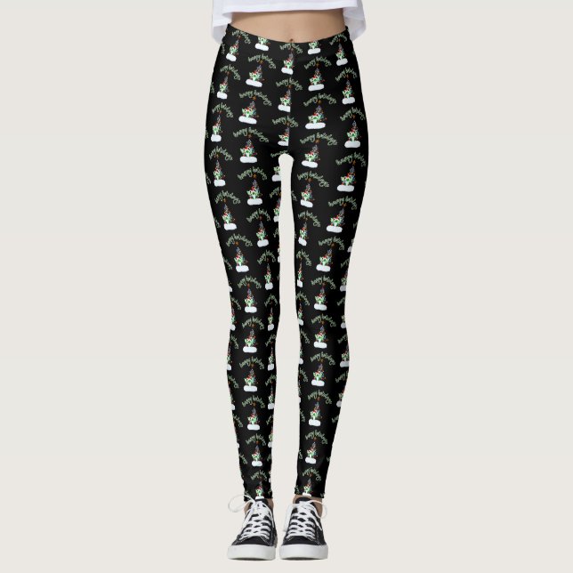 Fröhliche und magische Weihnachten mit einer Drach Leggings (Vorderseite)