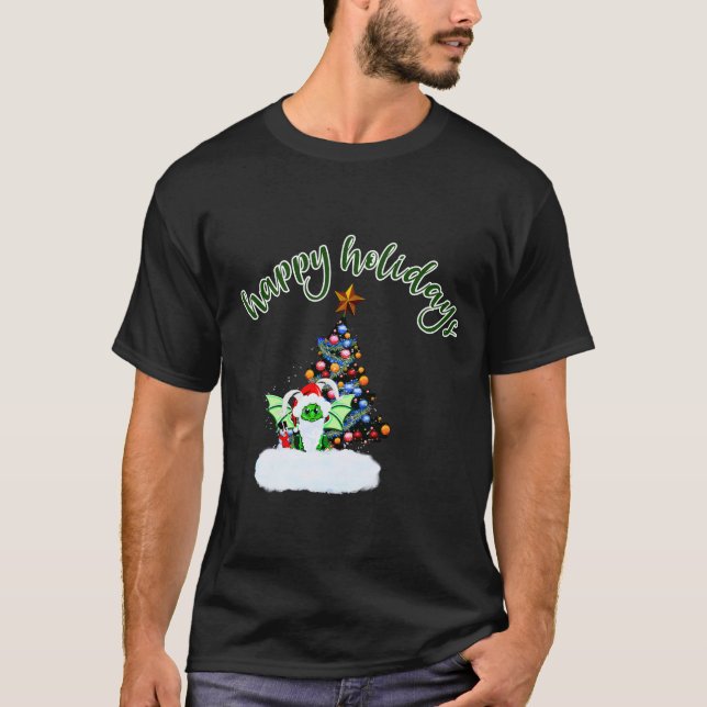 Fröhliche und magische Weihnachten mit einer Drach T-Shirt (Vorderseite)