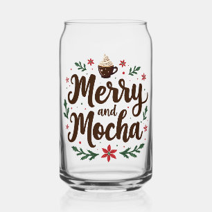 Fröhliche und mocha Drink Weihnachtskaffee Weihnac Dosenglas