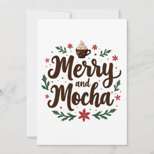 Fröhliche und mocha Drink Weihnachtskaffee Weihnac Einladung