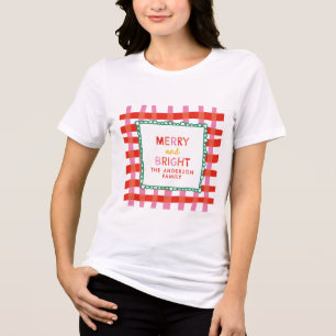 Fröhliche und Personalisierte Weihnachten Tri-Blend Shirt