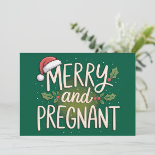 Fröhliche und schwangere Xmas-Schwangerschaftsankü Feiertagskarte
