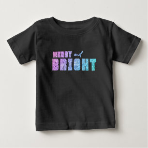 Fröhliche und strahlende Einhorn-Farben Baby T-shirt
