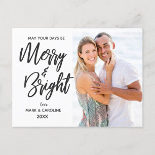 Fröhliche und strahlende elegante erste Weihnachts Feiertagspostkarte