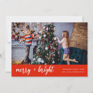 Fröhliche und strahlende elegante Weihnachtsfamili Feiertagskarte