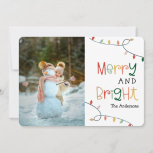 Fröhliche und strahlende Foto-Folien-Weihnachtskar Feiertagskarte