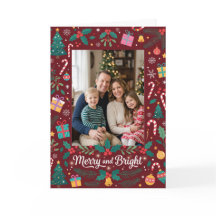 Fröhliche und strahlende Foto-Weihnachtskarte