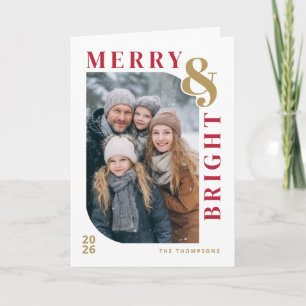 Fröhliche und strahlende moderne Weihnachtsfotos - Feiertagskarte