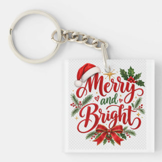 Fröhliche und strahlende Weihnachten Schlüsselanhänger