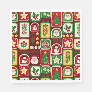Fröhliche und strahlende Weihnachten Serviette