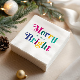 Fröhliche und strahlende Weihnachtsfarben Feiertag Serviette
