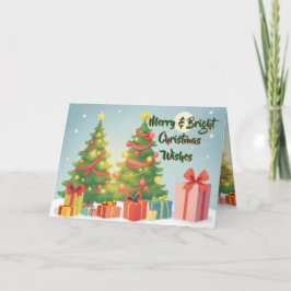 Fröhliche und strahlende Weihnachtsgrüße Karte