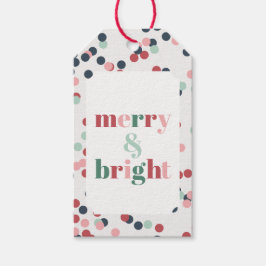 Fröhliche und strahlende Weihnachtskonfetti Geschenkanhänger