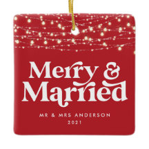 Fröhliche und verheiratete Hochzeit Weihnachten