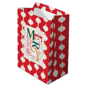 Fröhliche und Vintage Weihnachten Mittlere Geschenktüte