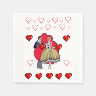 Fröhliche Valentinstag Papier Servietten
