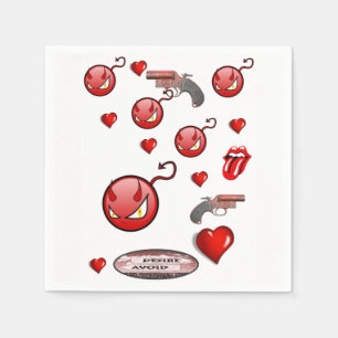 Fröhliche Valentinstag Papier Servietten