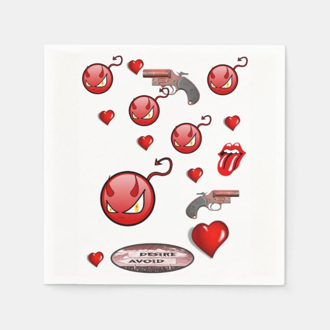 Fröhliche Valentinstag Papier Servietten (Vorderseite)
