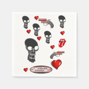 Fröhliche Valentinstag-Papier-Servietten Serviette