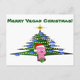 Fröhliche vegane Weihnachtspostkarte Feiertagspostkarte