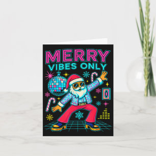 Fröhliche Vibes nur Weihnachtsmann Weihnachten Dis Karte