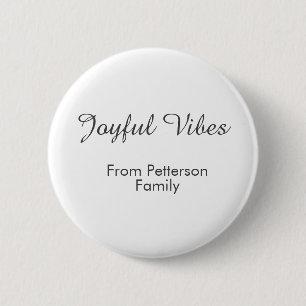 Fröhliche Vibes rote Weihnachten Familienname Datu Button