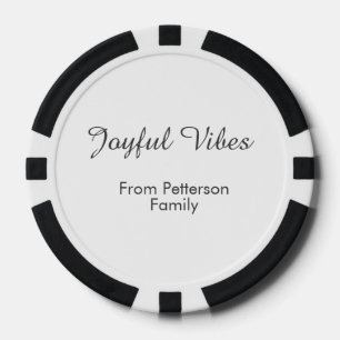 Fröhliche Vibes rote Weihnachten Familienname Datu Pokerchips
