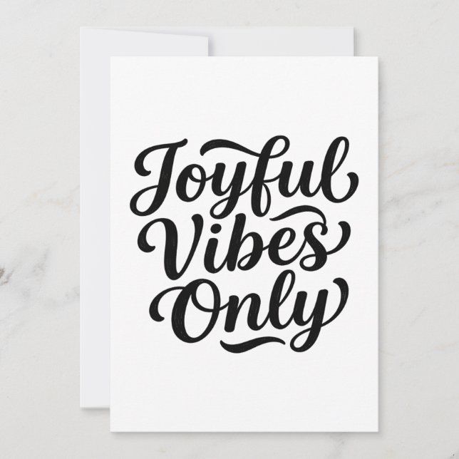 Fröhliche Vibes Typografie Einladung (Vorderseite)