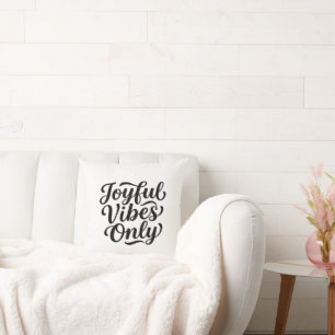 Fröhliche Vibes Typografie Kissen