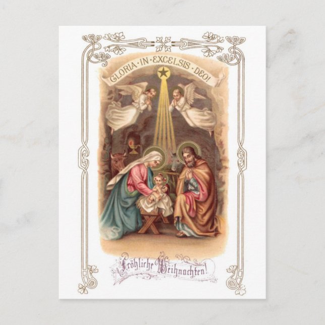 Fröhliche Weihnacht 2 Postkarte (Vorderseite)