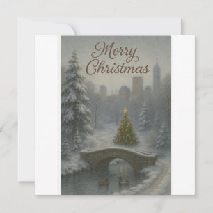 Fröhliche Weihnachten aus dem Central Park – Elega Karte