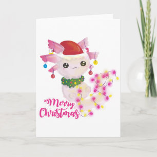 fröhliche Weihnachten axolotl santa Einladung