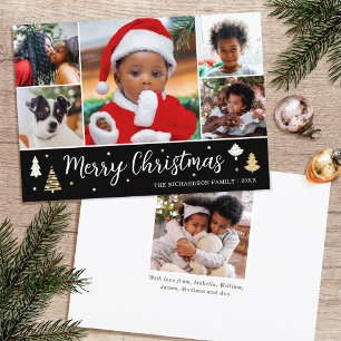 Fröhliche Weihnachten Benutzerfoto-Collage Bäume S