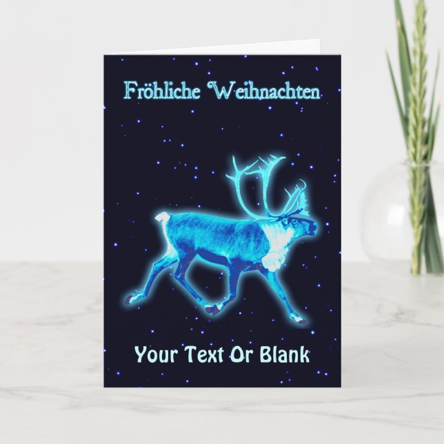 Fröhliche Weihnachten - Blaue Karibik (Reindeer) (Vorderseite)