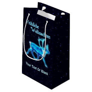 Frohliche Weihnachten - Blaue Karibik (Reindeer) Kleine Geschenktüte
