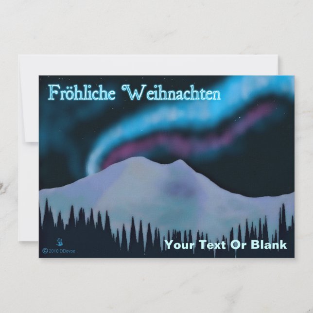 Fröhliche Weihnachten - Blue Aurora (Vorderseite)