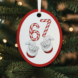 Fröhliche Weihnachten Candy Cane 6-7 Meme Lustig Ornament Aus Metall