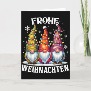 Fröhliche Weihnachten Deutscher Gnom Weihnachtsdek Karte