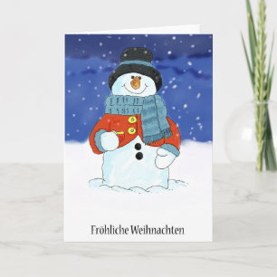 Frohliche Weihnachten - Deutsches Schneemann Weihn